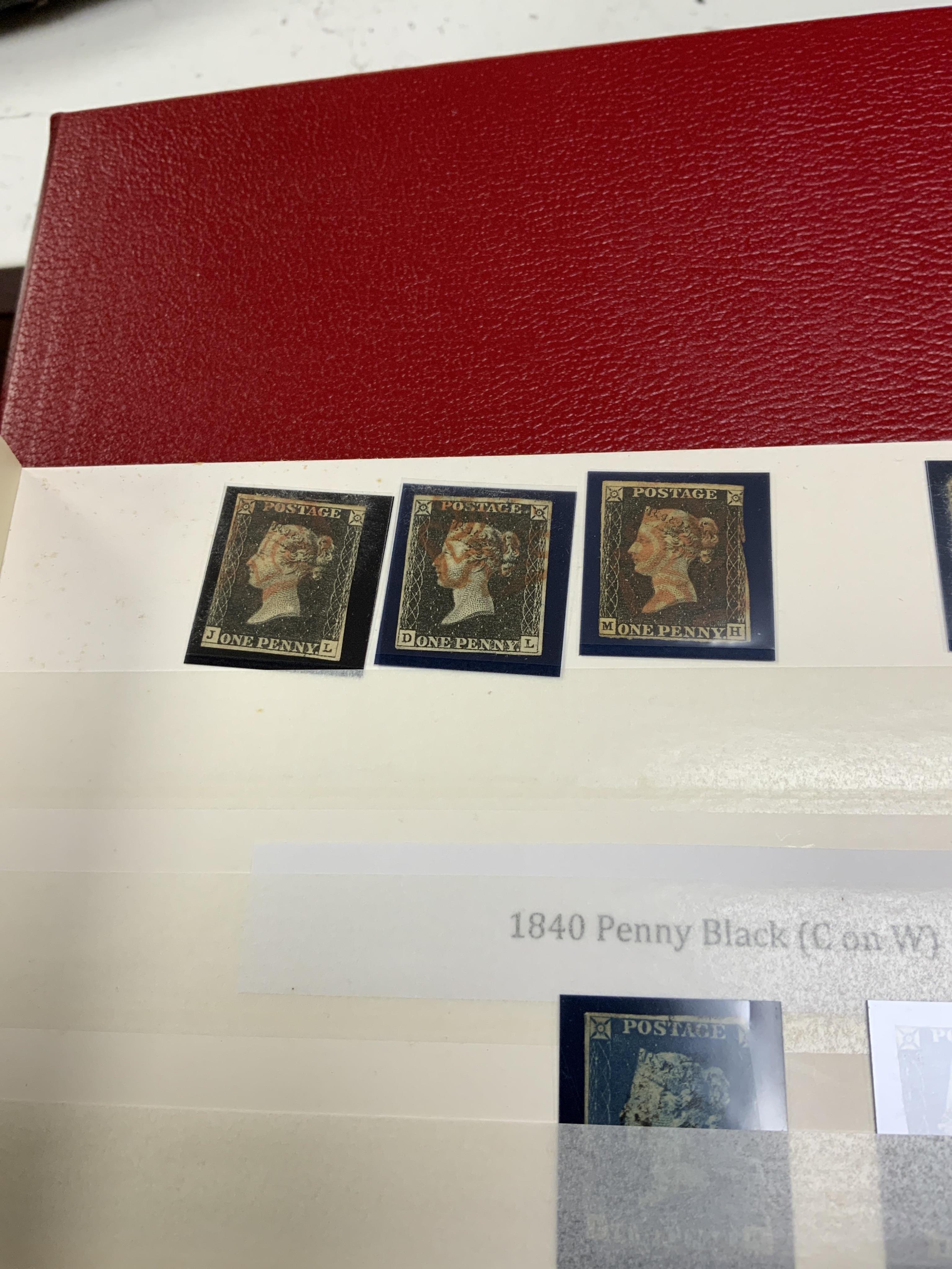A collection of postage stamps, including early Victoria issues; stock books containing five - 1d 1840 Penny Blacks, two - 2d 1840 Two Pence Blues, eight - 1d 1841 Penny Reds, four 2d - 1841 Two Pence Blues, plus a subst